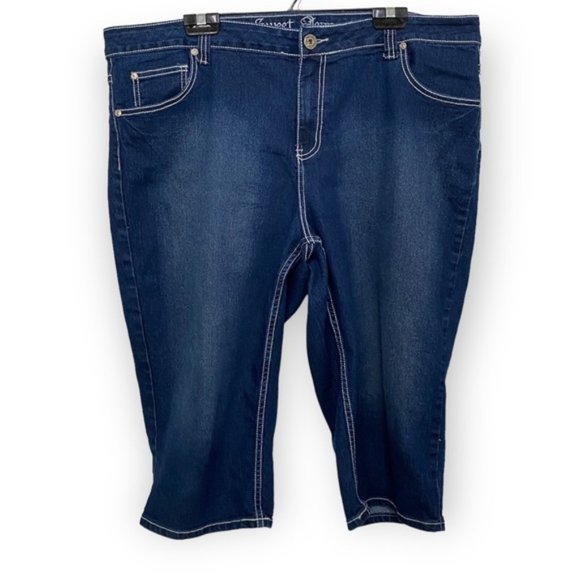 SWEET JEANS Blue Medium Dark Wash Capri Jeans Size 20 - Picture 1 of 10